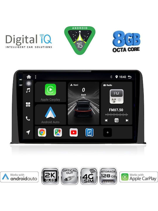 Digital IQ Car Audio System for Honda CR-V 2017-2023 Bluetooth USB WiFi GPS Apple CarPlay Android Auto with 10" Touch Screen