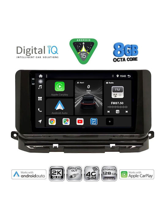 Digital IQ Car Audio System for Skoda Octavia 2021 with Clima Bluetooth USB WiFi GPS Apple CarPlay Android Auto with 10" Touch Screen