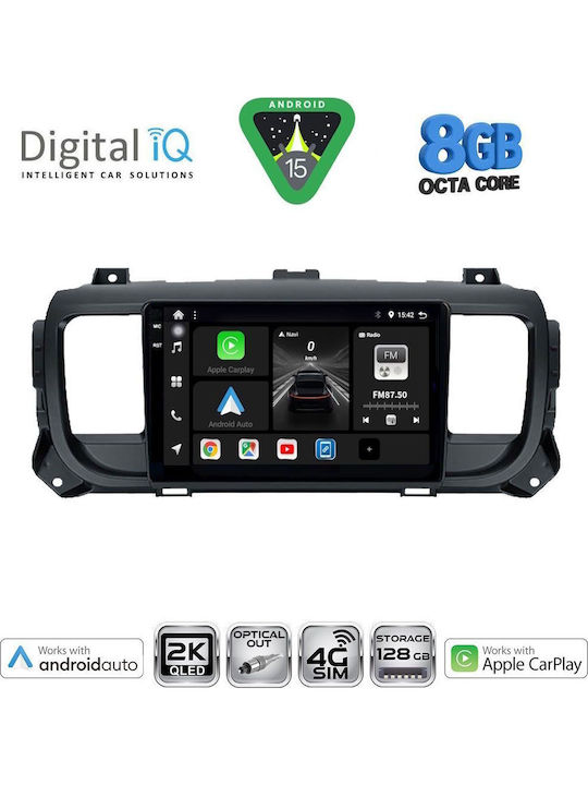 Digital IQ Car Audio System for Toyota Proace 2016 with Touch Screen 9" Digital IQ BXK 20729 CPAA Bluetooth USB Wi-Fi GPS Apple CarPlay Android Auto