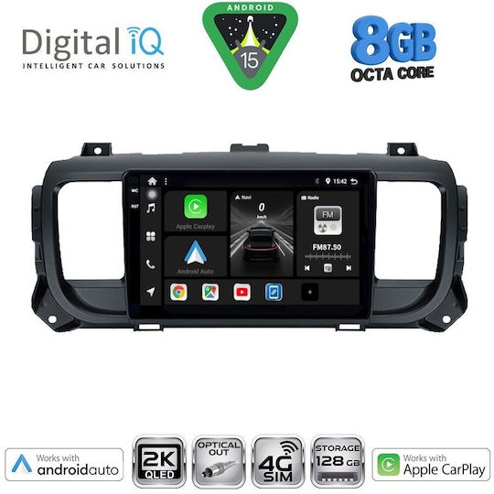 Digital IQ Car Audio System for Toyota Proace 2016 with Touch Screen 9" Digital IQ BXK 20729 CPAA Bluetooth USB Wi-Fi GPS Apple CarPlay Android Auto
