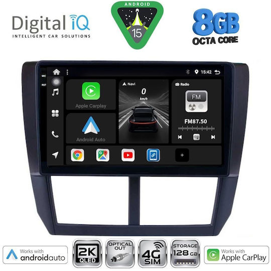 Digital IQ Ηχοσύστημα Αυτοκινήτου για Subaru Forester / Impreza 2008-2013 (Bluetooth/USB/WiFi/GPS/Apple-Carplay/Android-Auto) με Οθόνη Αφής 9"