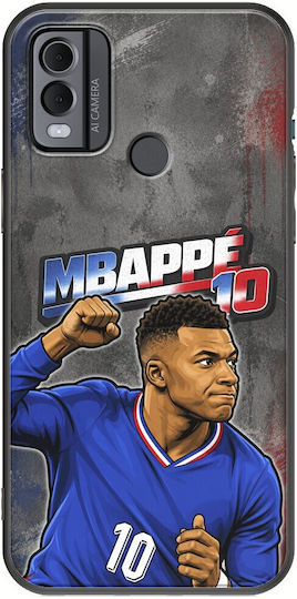 Handyhülle World Stars Collection Kylian Mbappe Nokia C22 Schwarze Tpu Schwarz Silikon