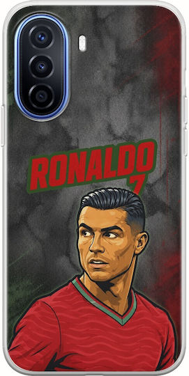 World Stars Collection Cristiano Ronaldo Huawei Nova Y70 Flexible TPU Transparent Silicone Case