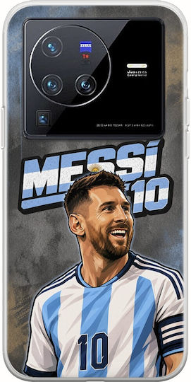 Husă World Stars Collection Lionel Messi Vivo X80 Pro TPU Flexibil Silicon Transparent