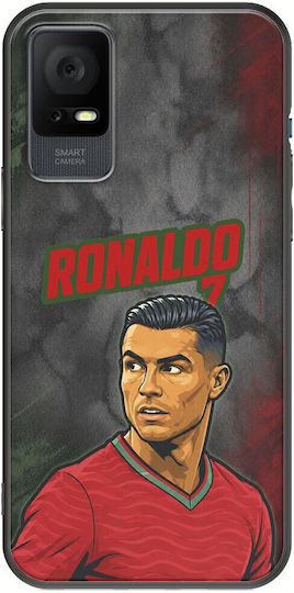 Husă World Stars Collection Cristiano Ronaldo TCL 405 Black TPU Siliconă Neagră