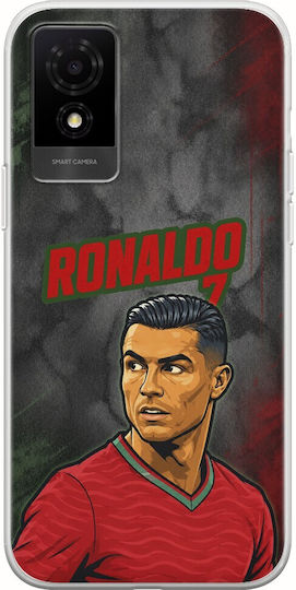 Husă World Stars Collection Cristiano Ronaldo TCL 501 TPU Flexibil Silicon Transparent