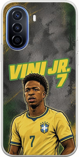 World Stars Collection Vinicius Junior Huawei Nova Y70 Flexible TPU Transparent Silicone Case