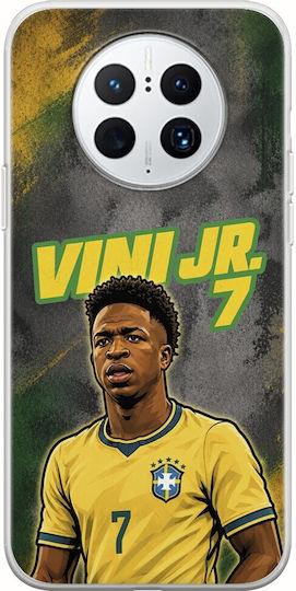 World Stars Collection Vinicius Junior Huawei Mate 50 Pro Flexible TPU Transparent Silicone Case