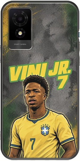 Husă World Stars Collection Vinicius Junior TCL 501 Black TPU Siliconă Neagră