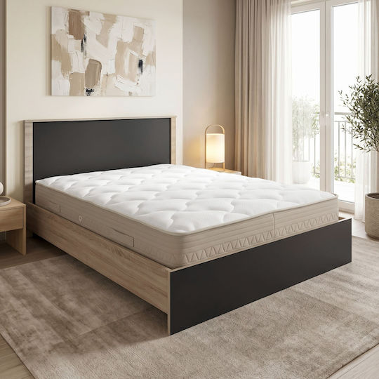 Athos Bett Übergröße mit Matratze 170x200cm Sonoma Anthrazit