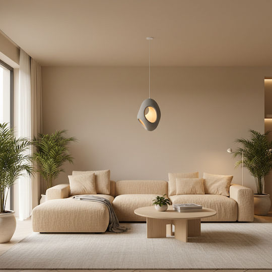 Alista Home Lumini Suspendate Gri Cu Bază De Bec E27 Reglabilă