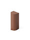 Premium Recycling Bin from Stainless Steel with Pedal Red 60lt