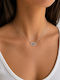 Ioannis Kosmima Necklace Eye Made of Silver with Blue Zircon