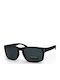 Riverio Unisex Sonnenbrillen mit Schwarz Horn umrandetem Rahmen und Schwarz Polarisiertem Glas