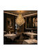 Alista Home Candelabru 10xE14 Ø50cm cu Cristale Auriu AT1CT-IM1P-HT2L-CC1065/500X750GD