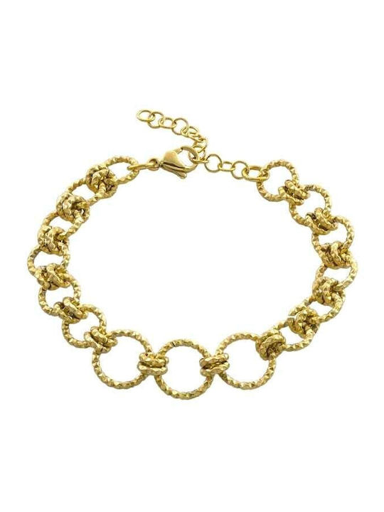 Oxette Women's Bracelet Made of Stainless Steel Gold Plated 02X27-00523