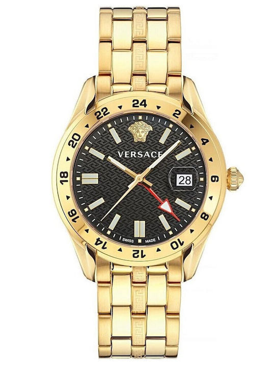 Versace Greca Time Gmt Ανδρικό Ρολόι Μπαταρίας ...