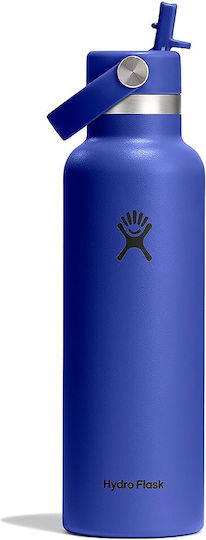 Hydro Flask Standard Flex Thermos Stainless Steel BPA Free 621ml Blue with Straw