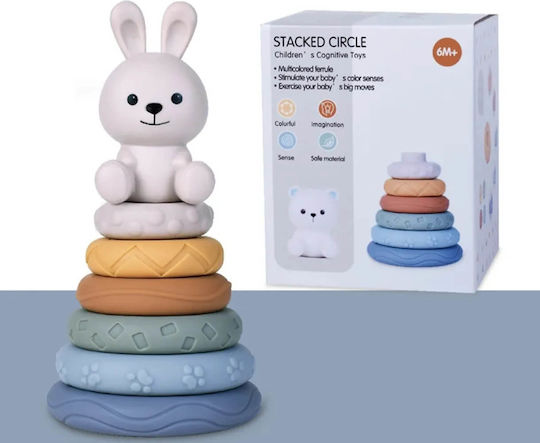 Baby Cloud Silicone Stacking Toy with Sounds for 6+ Months