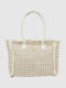 Verde Verde Ψάθινη Strandtasche Cremu