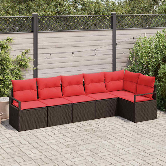 Set Cameră De Zi Pentru Exterior 6 Piese Maro