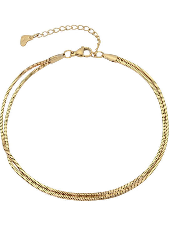 Silver And More Позлатена Верига за Глезен от Неръждаема Стомана Silver And More Позлатена Верига за Глезен от Неръждаема Стомана