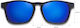 Additional Sunglasses B&s Square Clip-On Black Lens Blue Mirror Case Polarized Multi