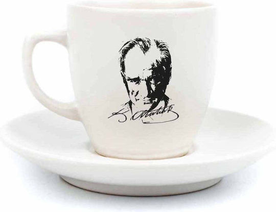 SteweHome SteweHome Kaffee Tasse aus Porzellan Silber 95ml