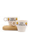 SteweHome Set Cesti Espresso Ceramice Bej 90ml 2 Bucăți