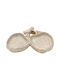 Polyresin Tabletop Decor 25x18x3 Cm Apple Gold Keskor 67349-2