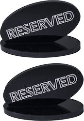 Set 2 Semne Rezervate Culinaro Restaurant Realizate Din Acril Negru