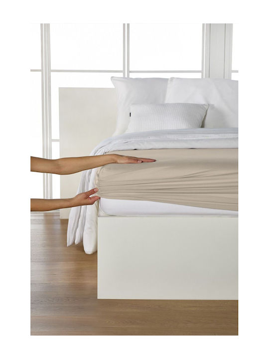 Living Home Super-Double Bed Sheet With Rubber Hugger 160x200+40cm Basalt