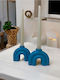 SteweHome Ceramic Candle Holder in Blue Colour 10x10cm Various Colors