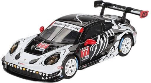 Model Mașină Porsche 911 992 GT3 R #77 GTD Pro AO Racing Petit Le Mans 2025 Scara 1:64 Mini GT MGT01143-L