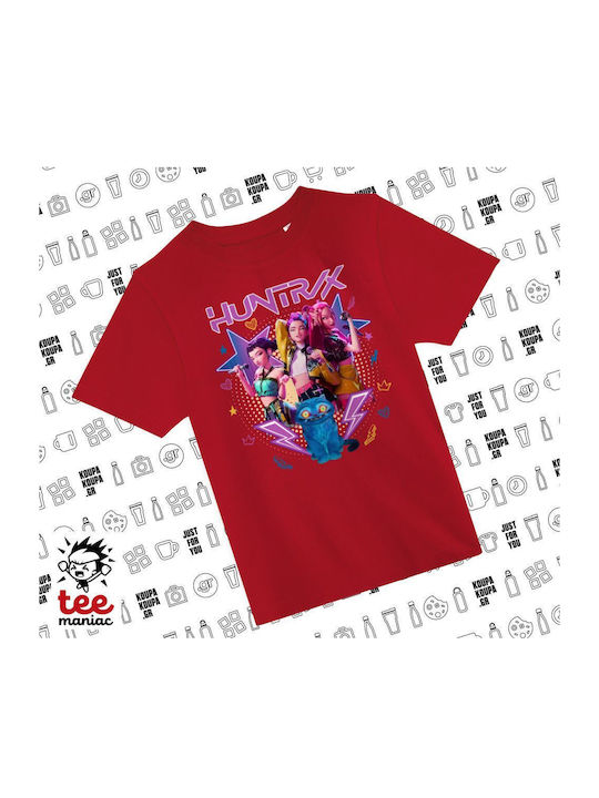 Koupakoupa Kinderoberteile T-Shirt Rot K-pop Se...