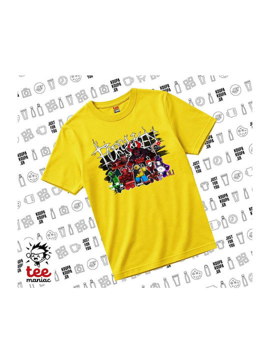 Koupakoupa Kinderoberteile T-Shirt Gelb Roblox ...