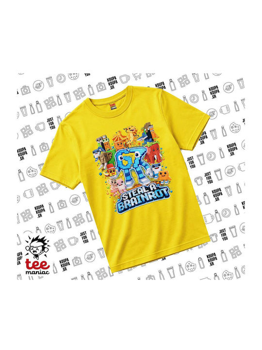 Koupakoupa Kids T-shirt Yellow Steal A Brainrot Six Seven KP 33131 T-shirt Kid Yellow