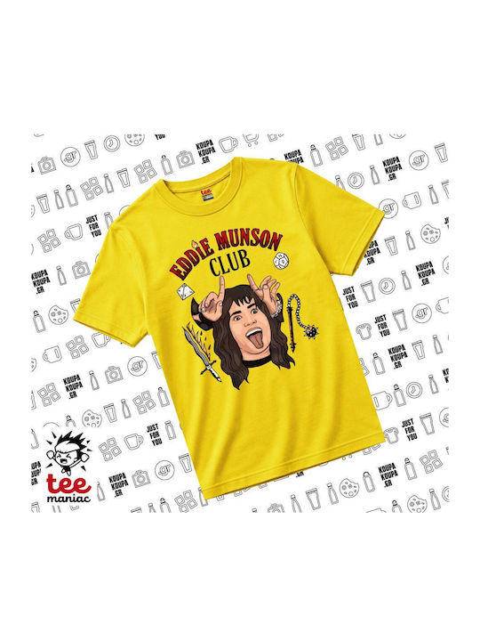 Stranger Things Kids T-shirt Yellow Eddie Munson