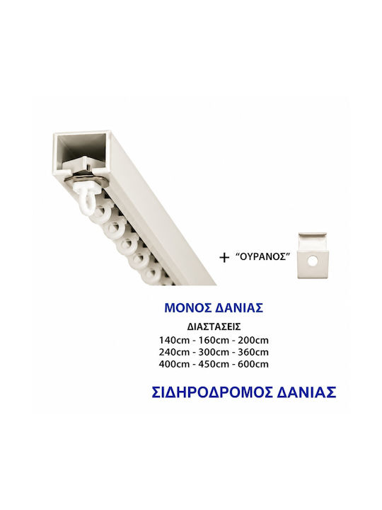 Import Hellas One-Way Metallic Curtain Track in...