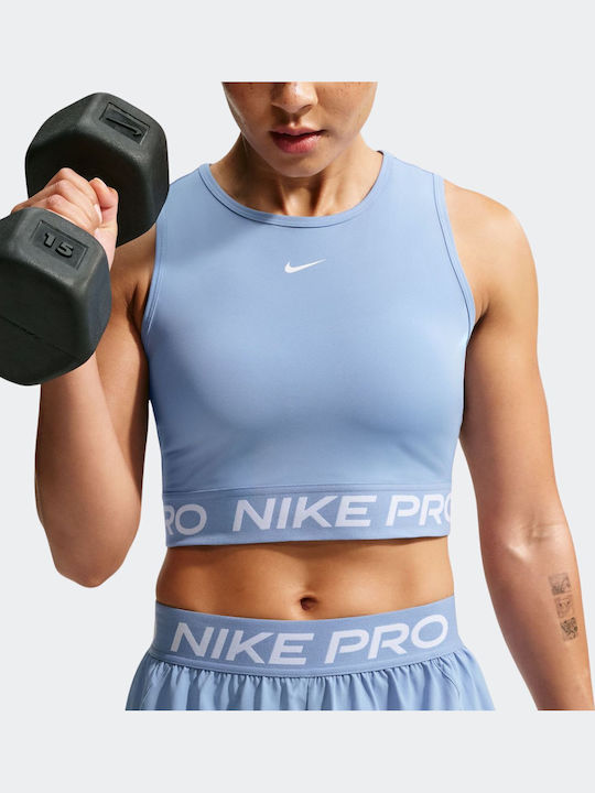 Nike Cropped Топ Дамски Спортен Къс Топ Без Рък...