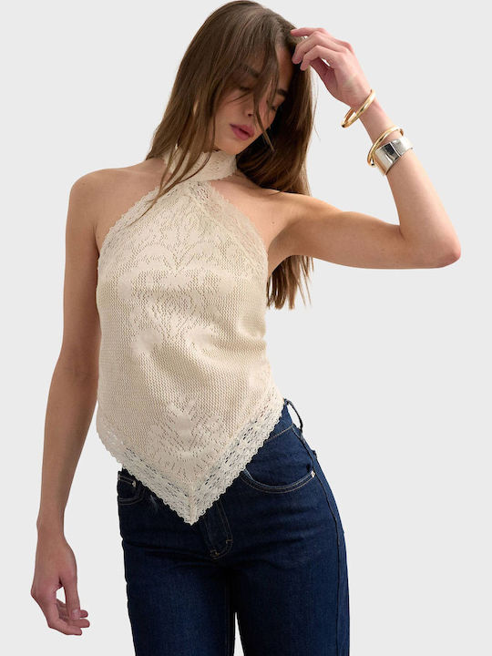 Women's Cotton Sleeveless Blouse Ecru