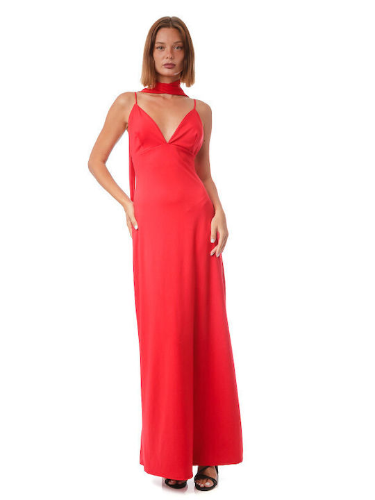 Silia D Sommer Maxi Wickel Damenkleid Rote