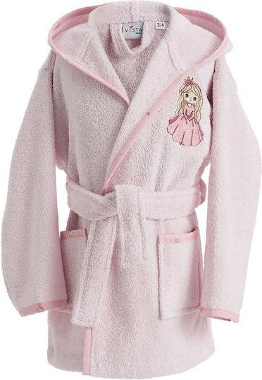 Vesta Home Βρεφικό Μπουρνούζι με Κουκούλα Pink