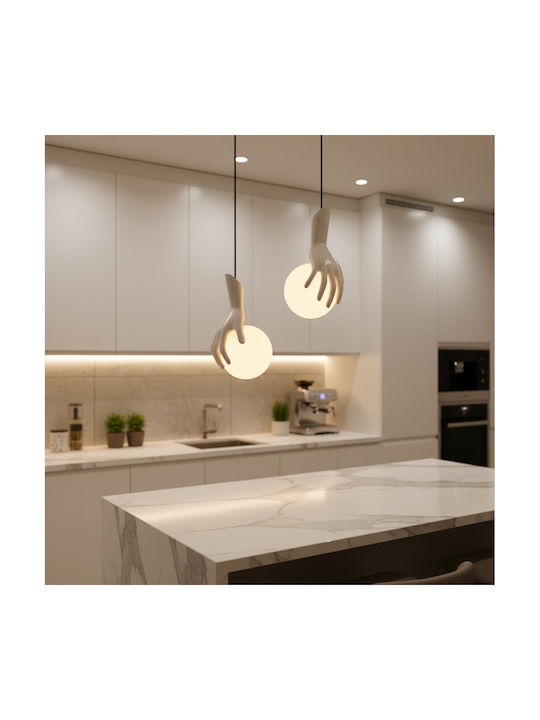 Alista Home White Pendant Ceiling Light 13x120cm