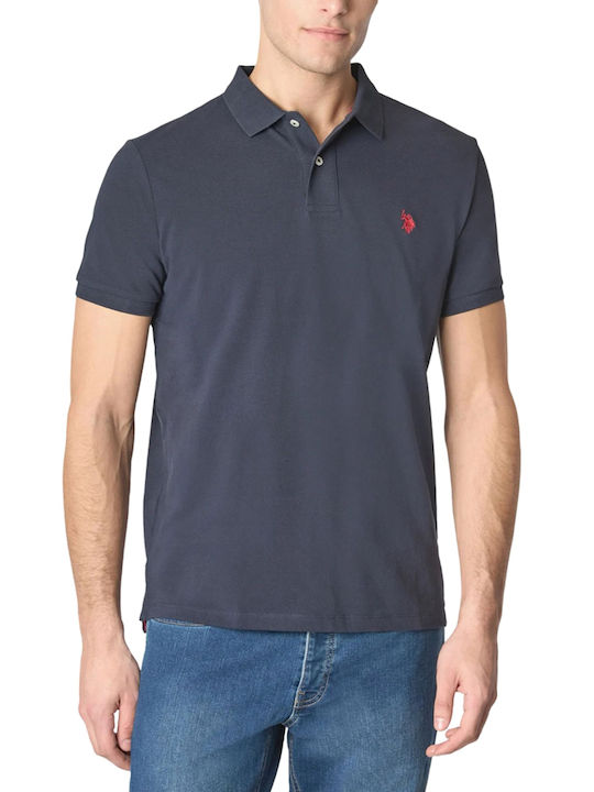 U.S. Polo Assn. King Polo Herrenbluse Kurzarm Blau