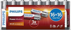 Philips Power AA 1.5V 32τμχ LR6P32FV/GRS Philips Power AA 1.5V 32τμχ LR6P32FV/GRS