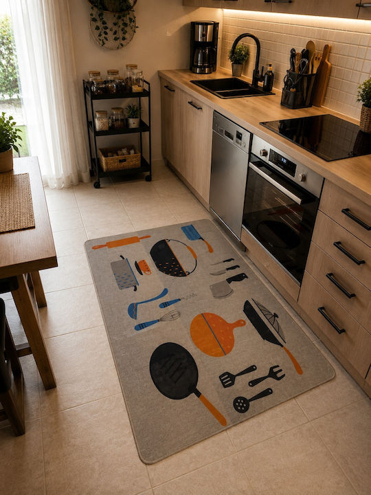 Rectangular Kitchen Mat with Non-Slip Backing Non-Slip 100x150cm