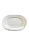 Apulum Oval Serving Platter Made of White Porcelain