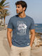 T-shirt Πετρολ