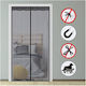 Pet Friendly Σίτα Πόρτας με Μαγνητικό Κούμπωμα Μαύρη 220x150cm